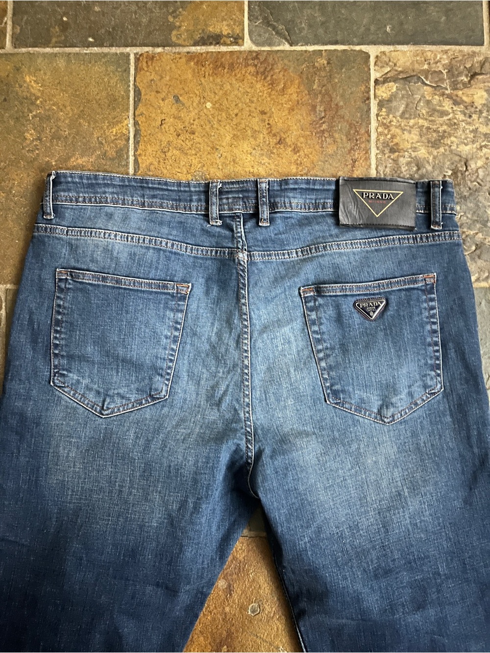 Prada Men’s Medium Blue Slim Straight Jeans